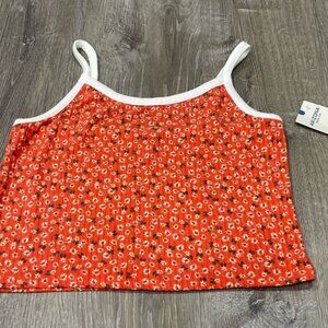 New Arizona Jean Co Tank Shirt Floral Peach XL J13